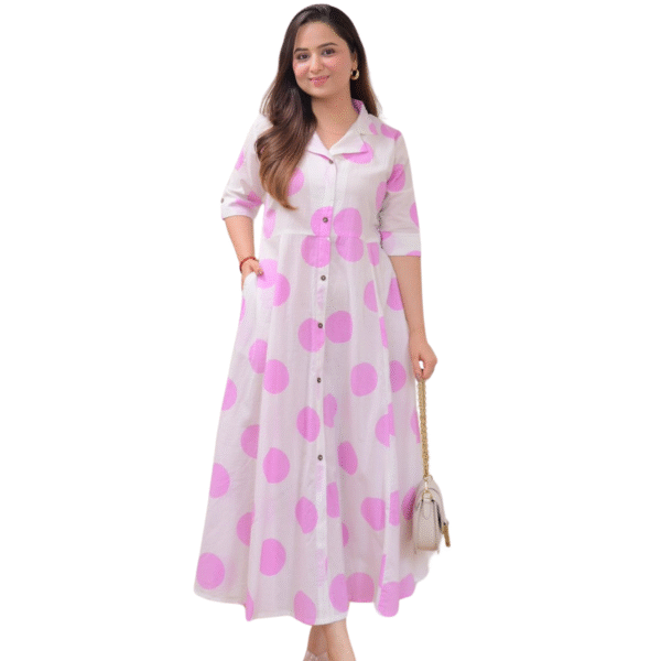 Flaunt the Florals ? Embroidered Cotton Dress with Printex Highlights (L)