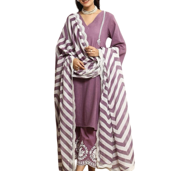 Fresh & Floral ? XXL Cotton Dress with Stunning Embroidery & Prints(XL)
