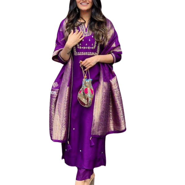 Comfort Meets Elegance ? Printex & Embroidered Cotton Dress (L)